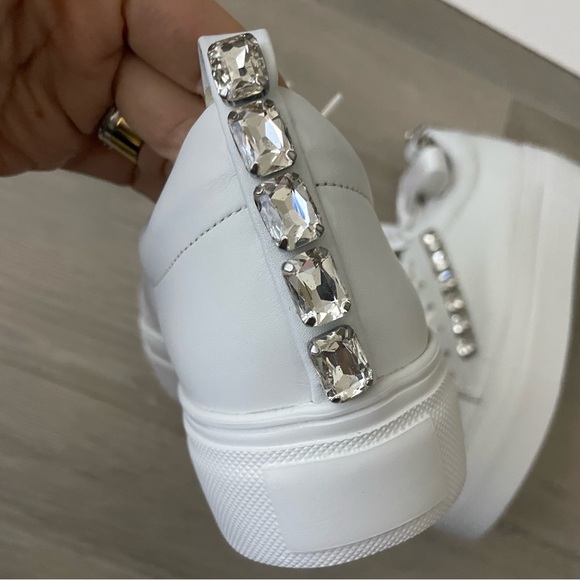 Kennel & Schmenger white rhinestone sneakers - Picture 3 of 10